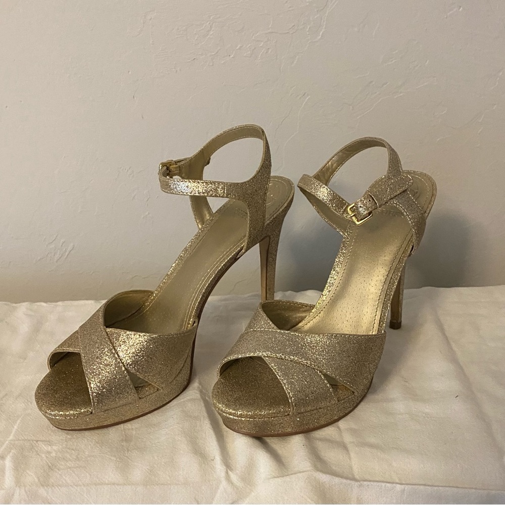 Guess Gold Glitter Heels
